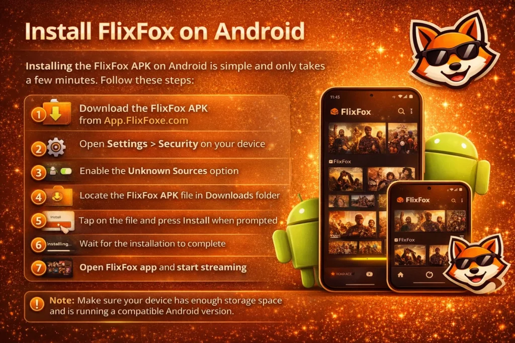 Install FlixFox on Android Install FlixFox on Android
